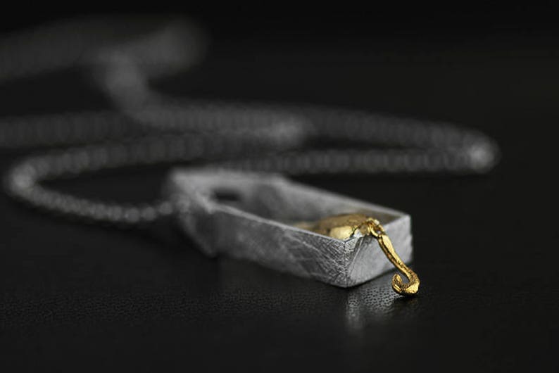 Sterling Silver Frame Necklace Cat On Windowsill Pendant Etsy