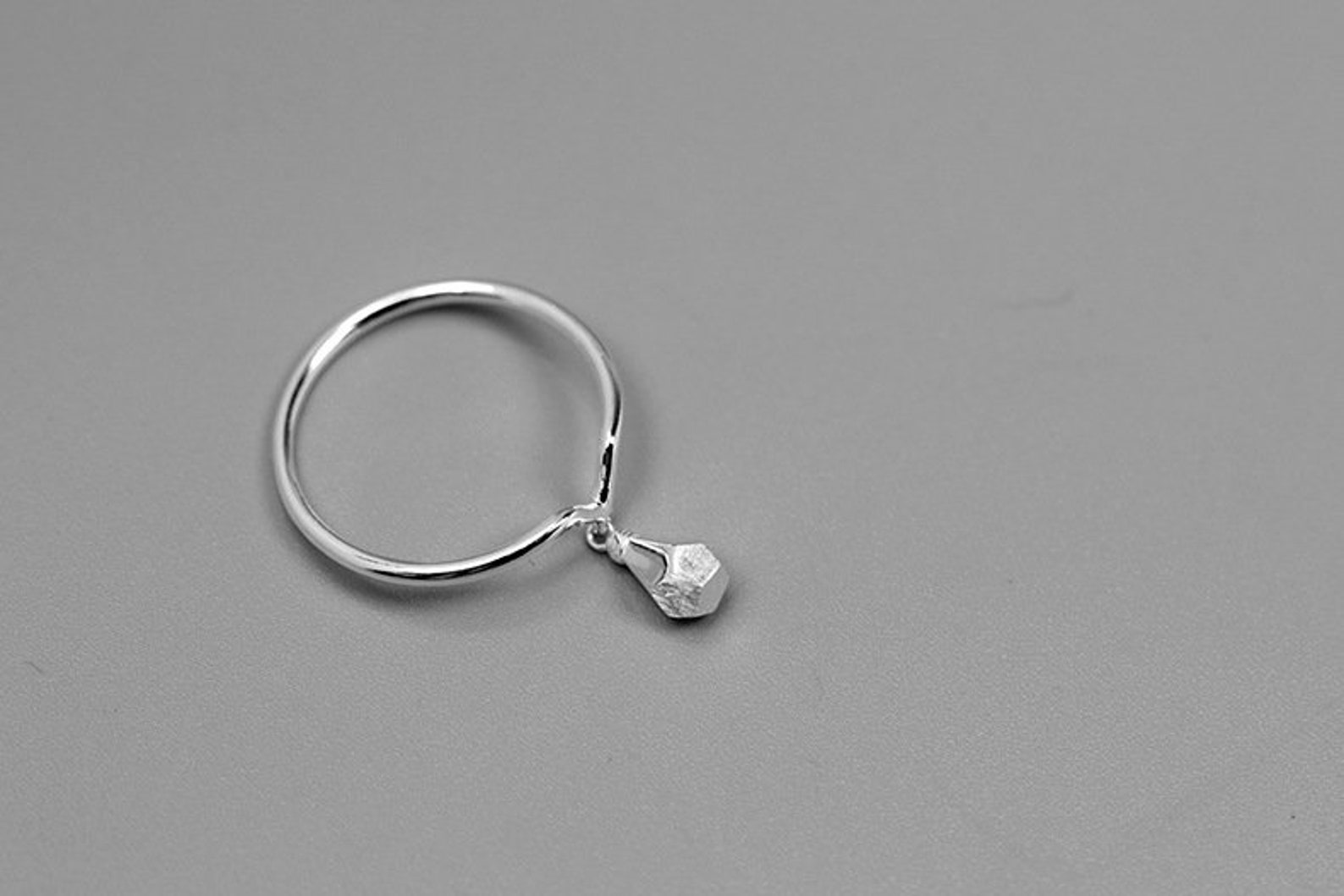 Light Bulb Charm Ringsterling Silver Band Bulb Ringsmall Etsy