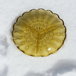 Anchor Hocking Amber Divided Relish Dish