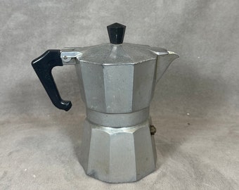 Italian coffee maker A.Bialetti Crusinallo vintage aluminum Made in Italy