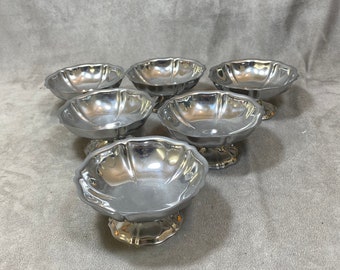 Lot de 6 coupes à glace Guy Degrenne en inox 18/10 vintage Made in France