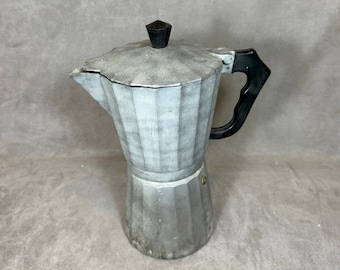 Cafetière italienne vintage en aluminium Made in Italy