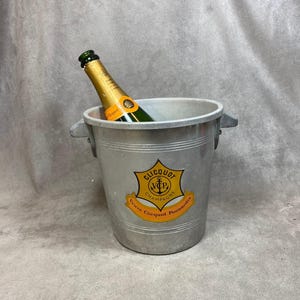 Veuve Clicquot Ponsardin vintage champagne bucket Veuve Clicquot orange bucket for champagne bottle vintage Made in France
