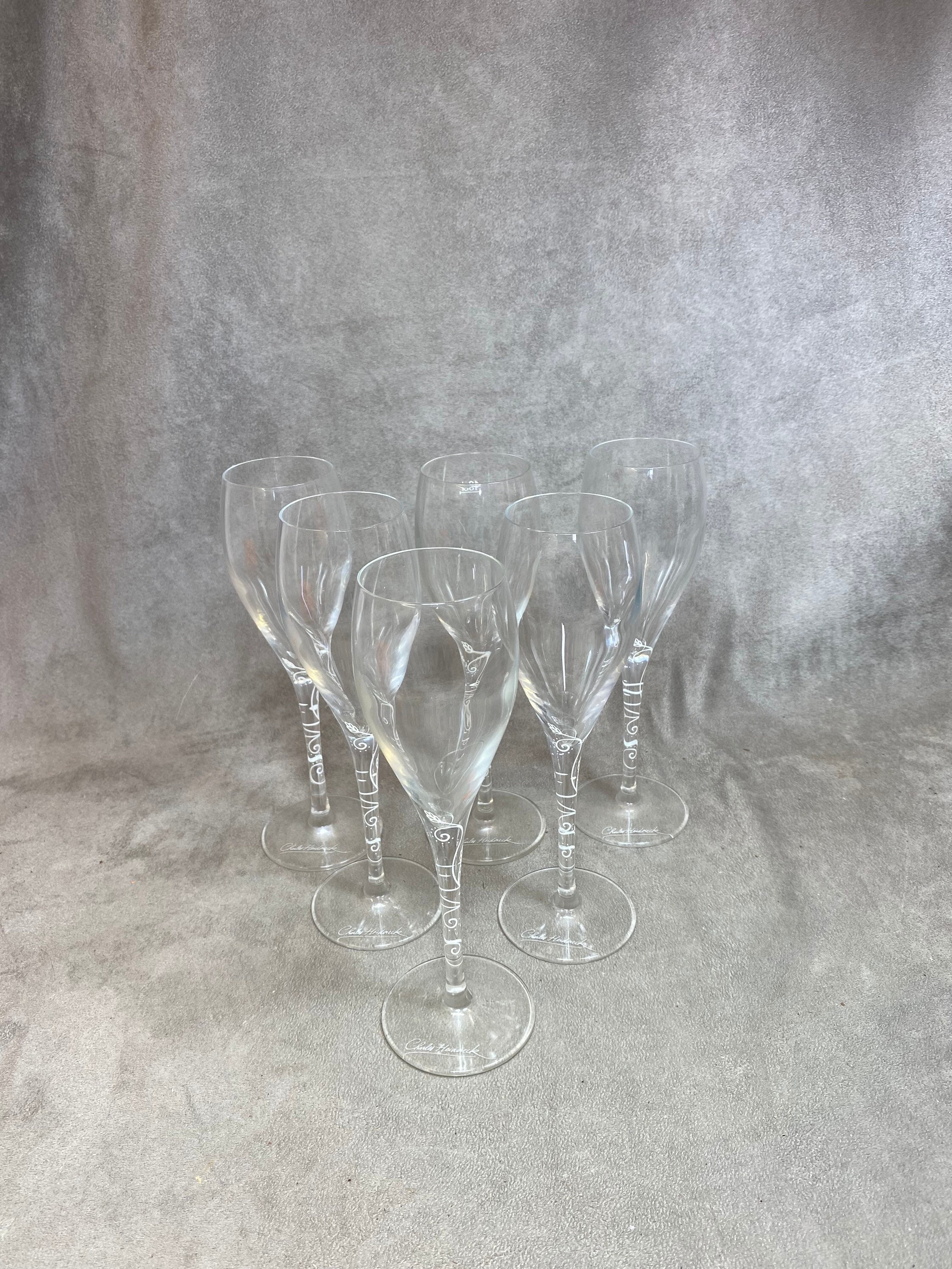 Lot De 6 Flutes En Cristal
