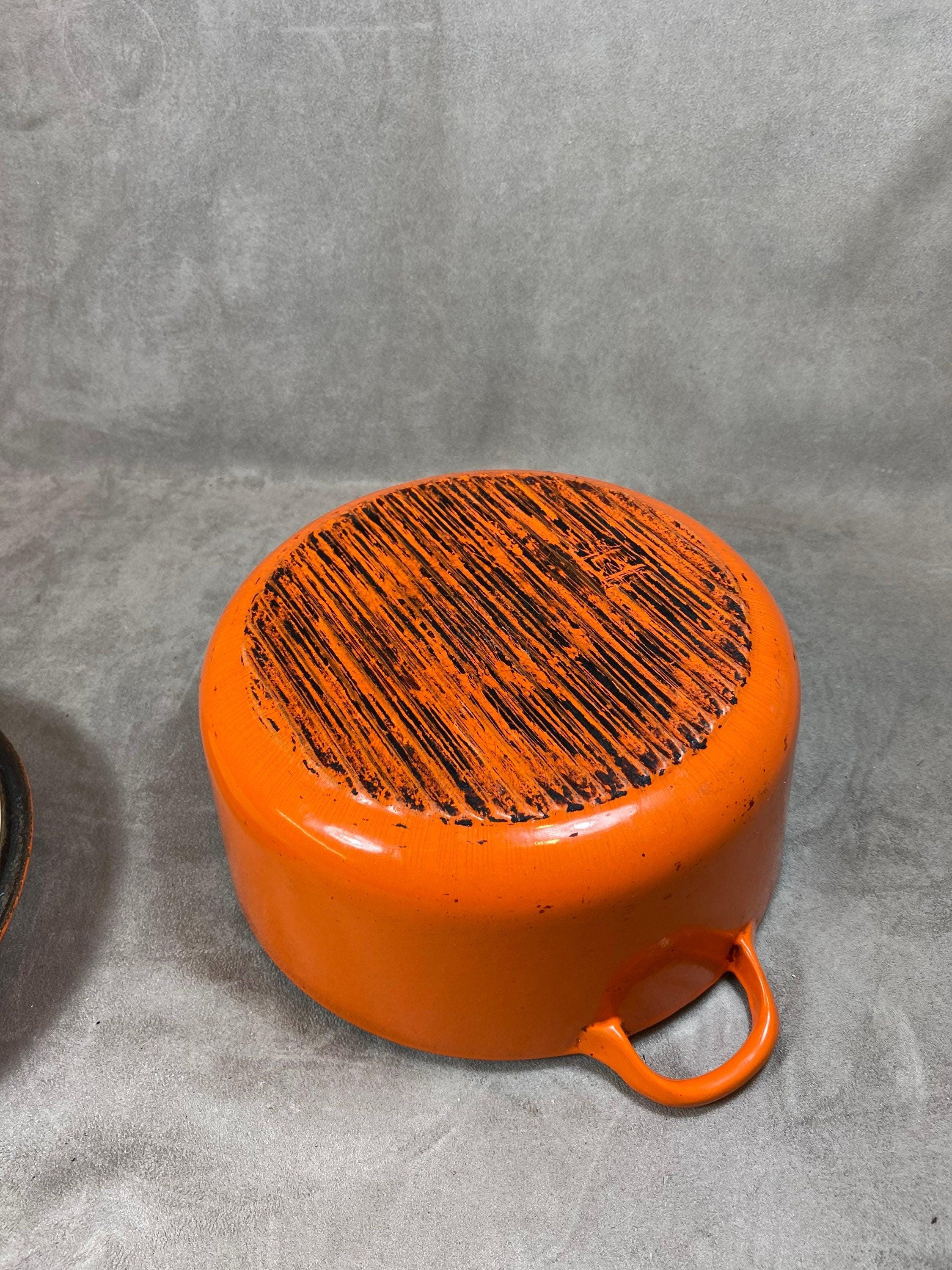 Cocotte En Fonte Le Creuset Cousance – Vintage Marron – Fabriquée En France (Années 80)