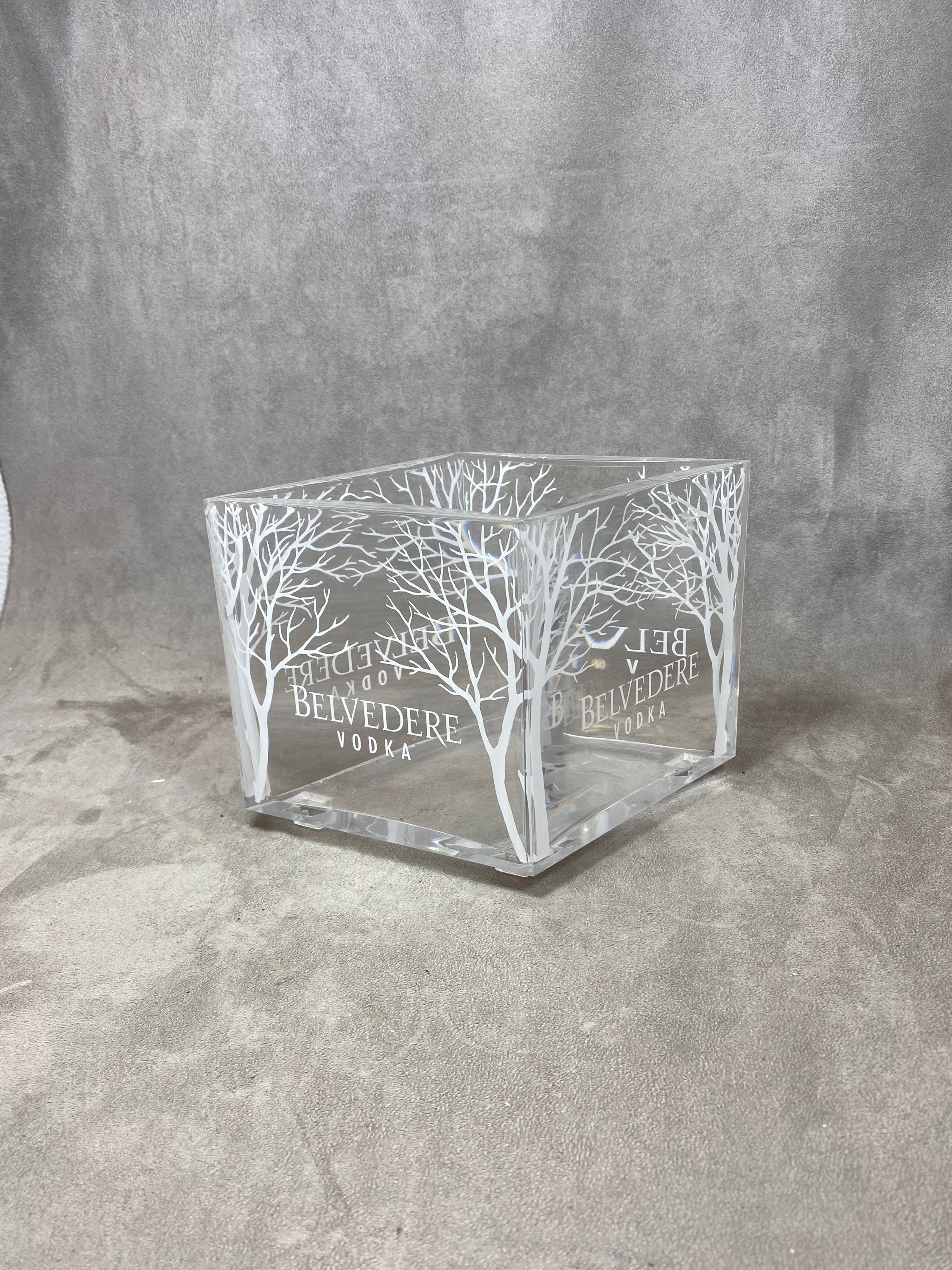 Seau à Glace en Plastique Belvedere Vodka Publicitaire Vintage