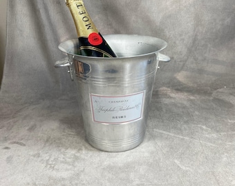 Champagne bucket in aluminium Champagne Théophile Roederer vintage 1960s