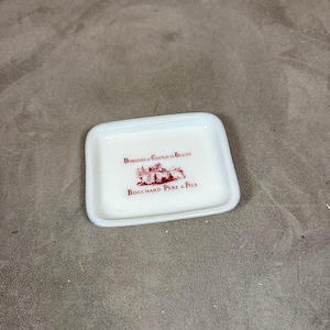 Glass advertising ashtray Domaine de Chateau de Beaune Bouchard Père et fils vintage Made in France 1980