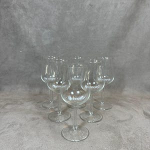 Set of 6 Glasses Hennessy vintage Made in France