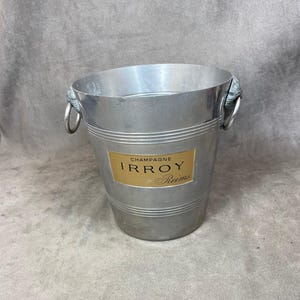 Vintage Champagnerkühler aus Aluminium von Irroy. Hergestellt in Frankreich.