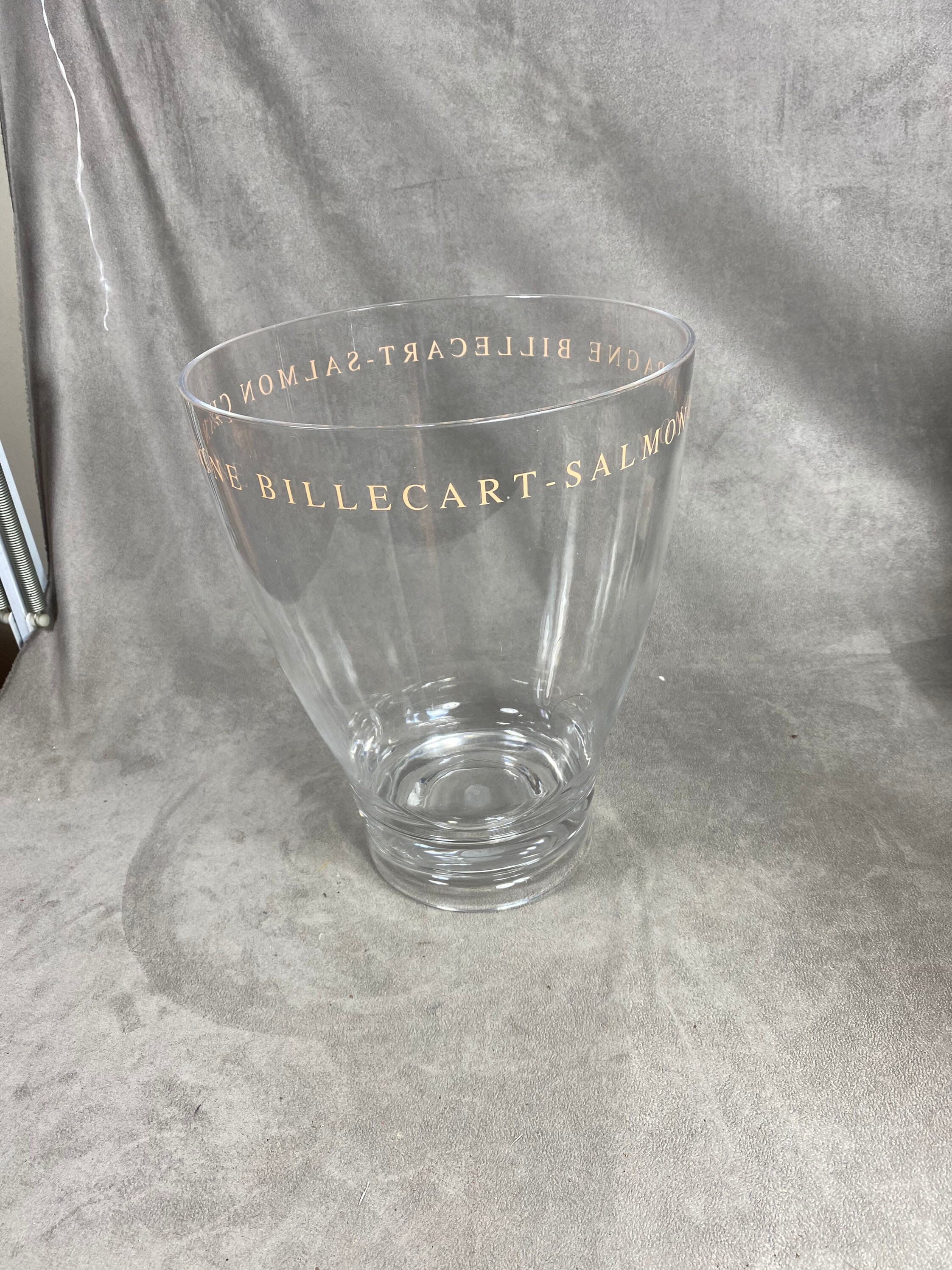 Seau à Champagne Billecart-Salmon en Plastique Transparent Vintage Made in France