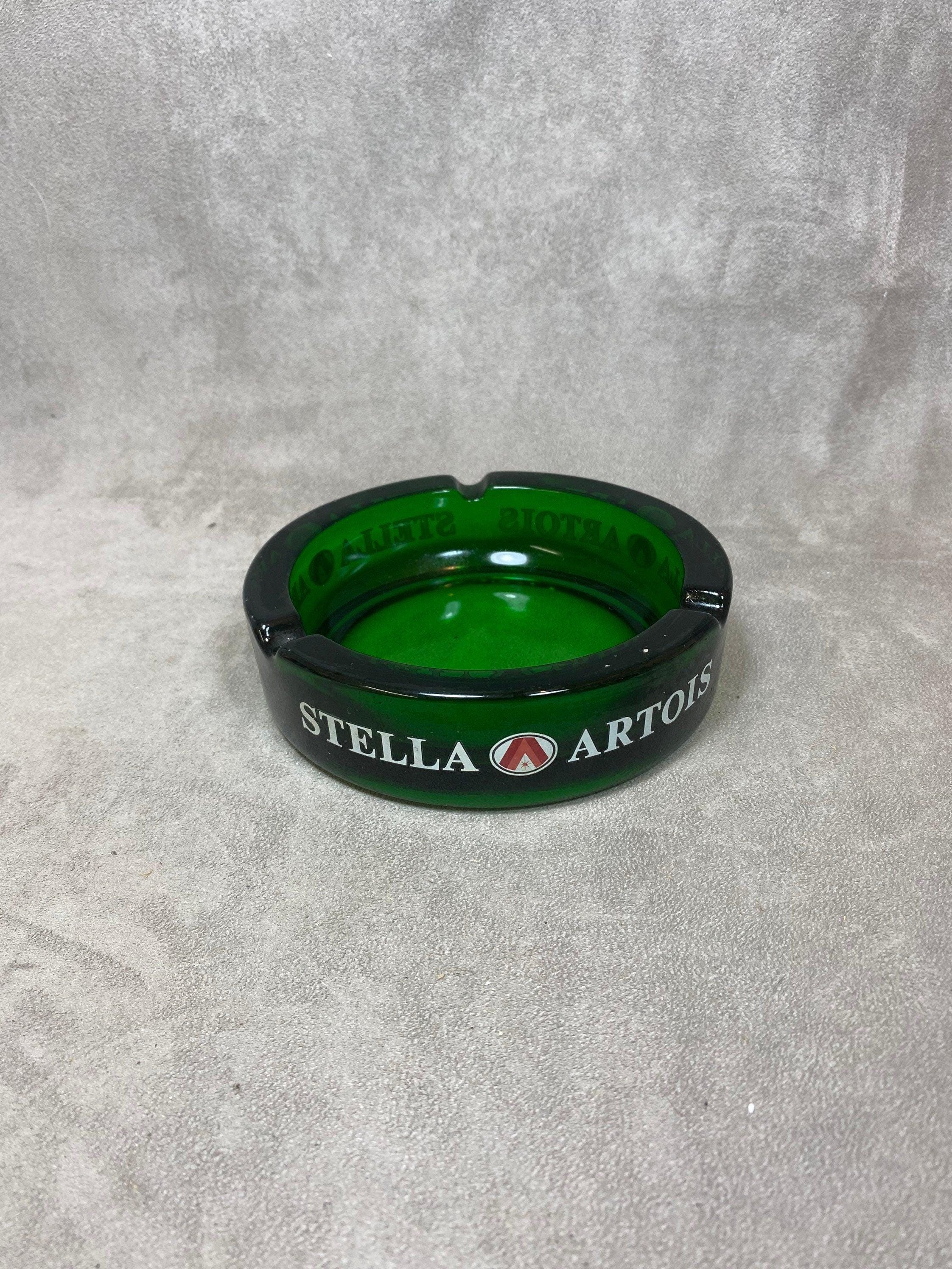 アンティーク灰皿 STELLA ARTOIS Green Glass Ashtray Stella Artois Vintage Made in France