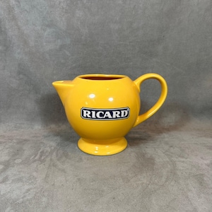 RARE Earthenware Pitcher XXL Ricard, Made in France, Vintage 1980