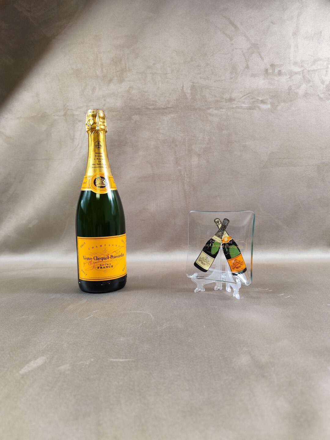 Cravate Vintage En Soie Veuve Clicquot Ponsardin - Champagne - Made In France - Occasion