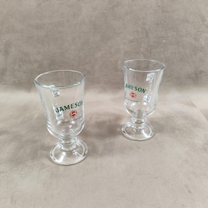 Set of 2 Irish Coffee Glasses Jameson Made in France Vintage 1980