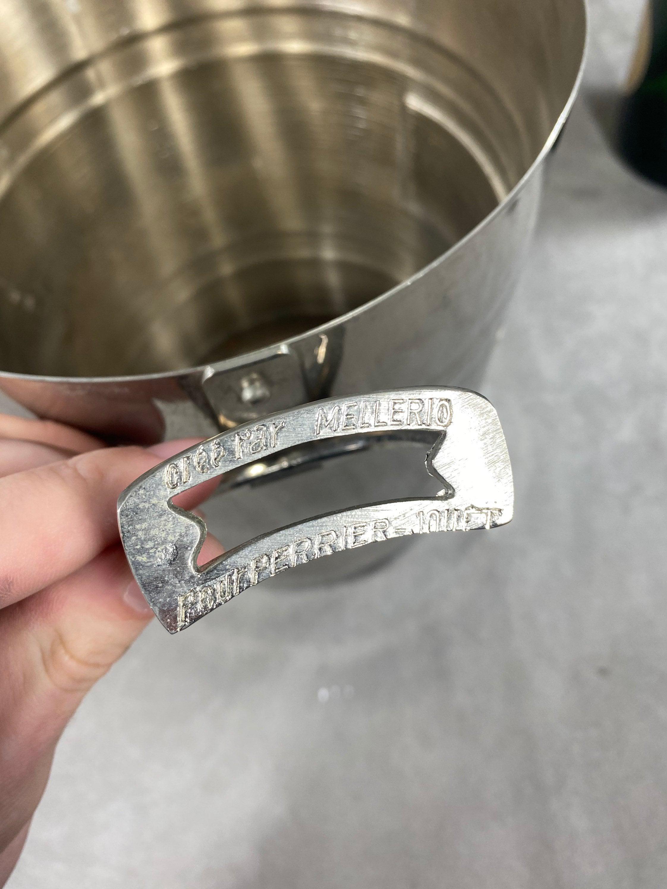 RARE Seau a Champagne vintage en aluminium Perrier-Jouët Années 1970 - France