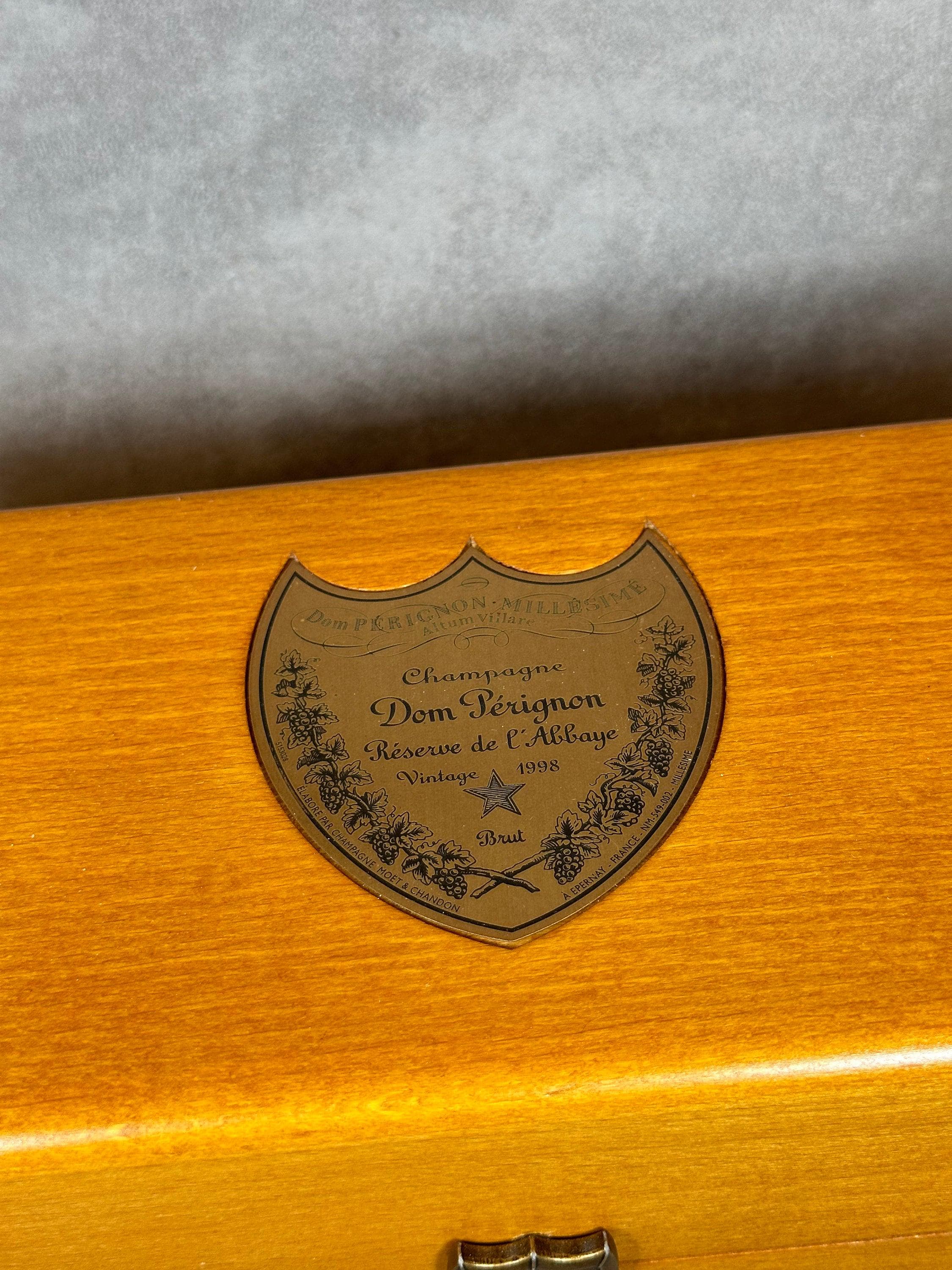 RARE Wooden Champagne Case Dom Perignon Vintage 1998 Vintage RARE Wooden Champagne Case Dom Perignon Vintage 1998 Vintage