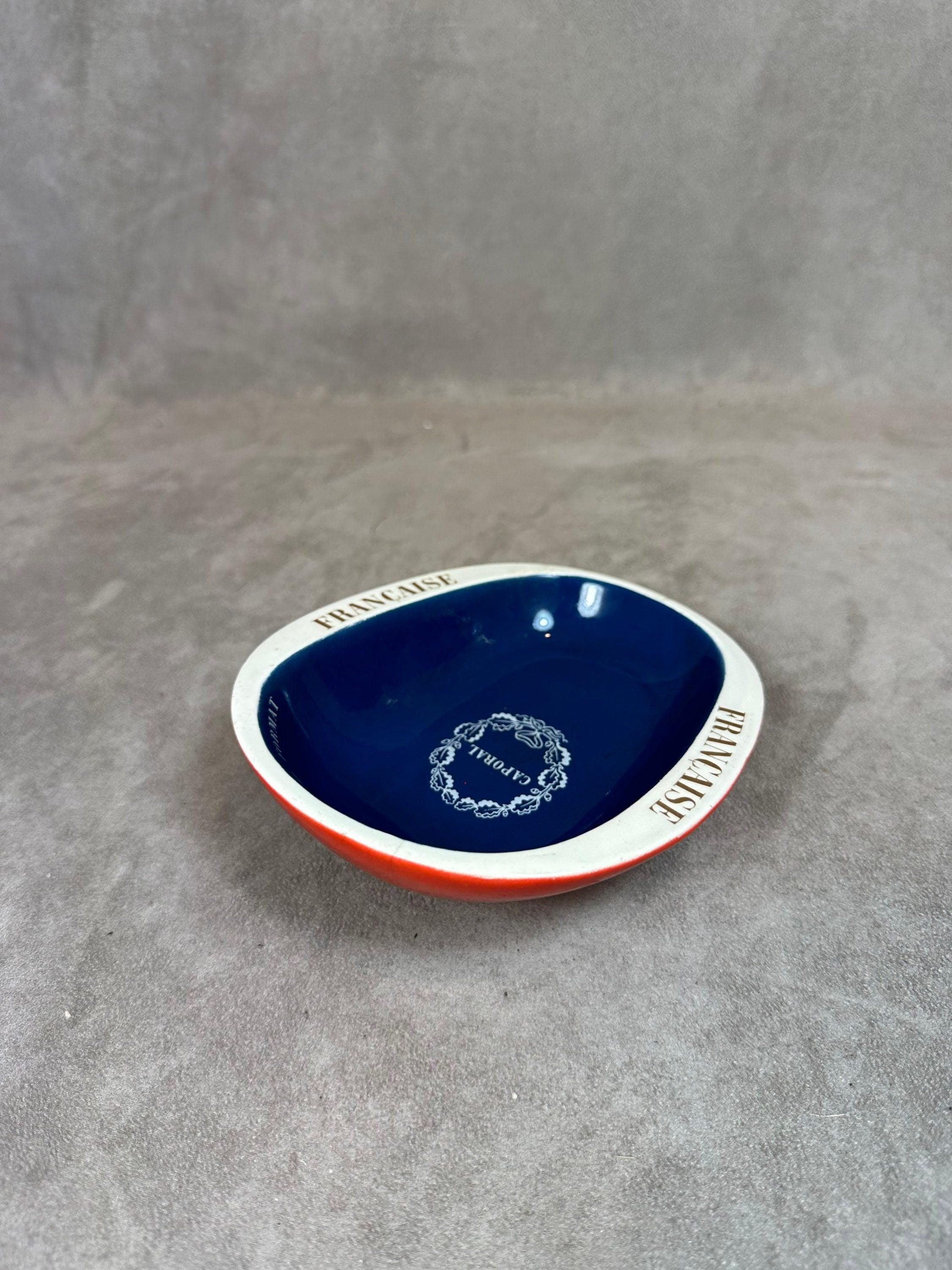 陶器製広告用灰皿、カポラル・シガレット・ラージ・フレンチ