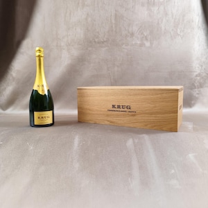 Caisse en bois de champagne Krug Made in France Vintage 1980