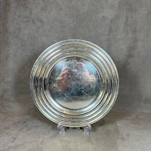 Silver-Plated Plate, Christofle, Made in France, Vintage 1970