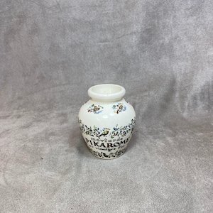 Earthenware Mustard Jar by Digoin Sarreguemines, Pikarome Mustard with Fine Vinegar, Dagousset Vinegar Makers, Made in France, Vintage 1970