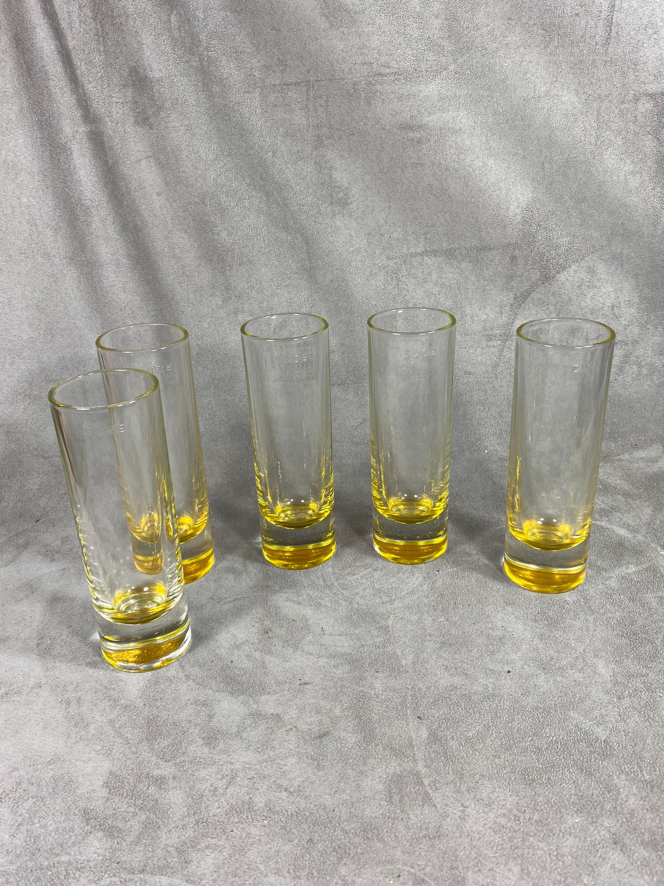 Lot de 5 Verres Suze Vintage Made in France