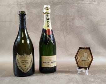 Moët & Chandon Champagner Dom Perignon Glas Werbe-Aschenbecher Made in France Vintage 1930