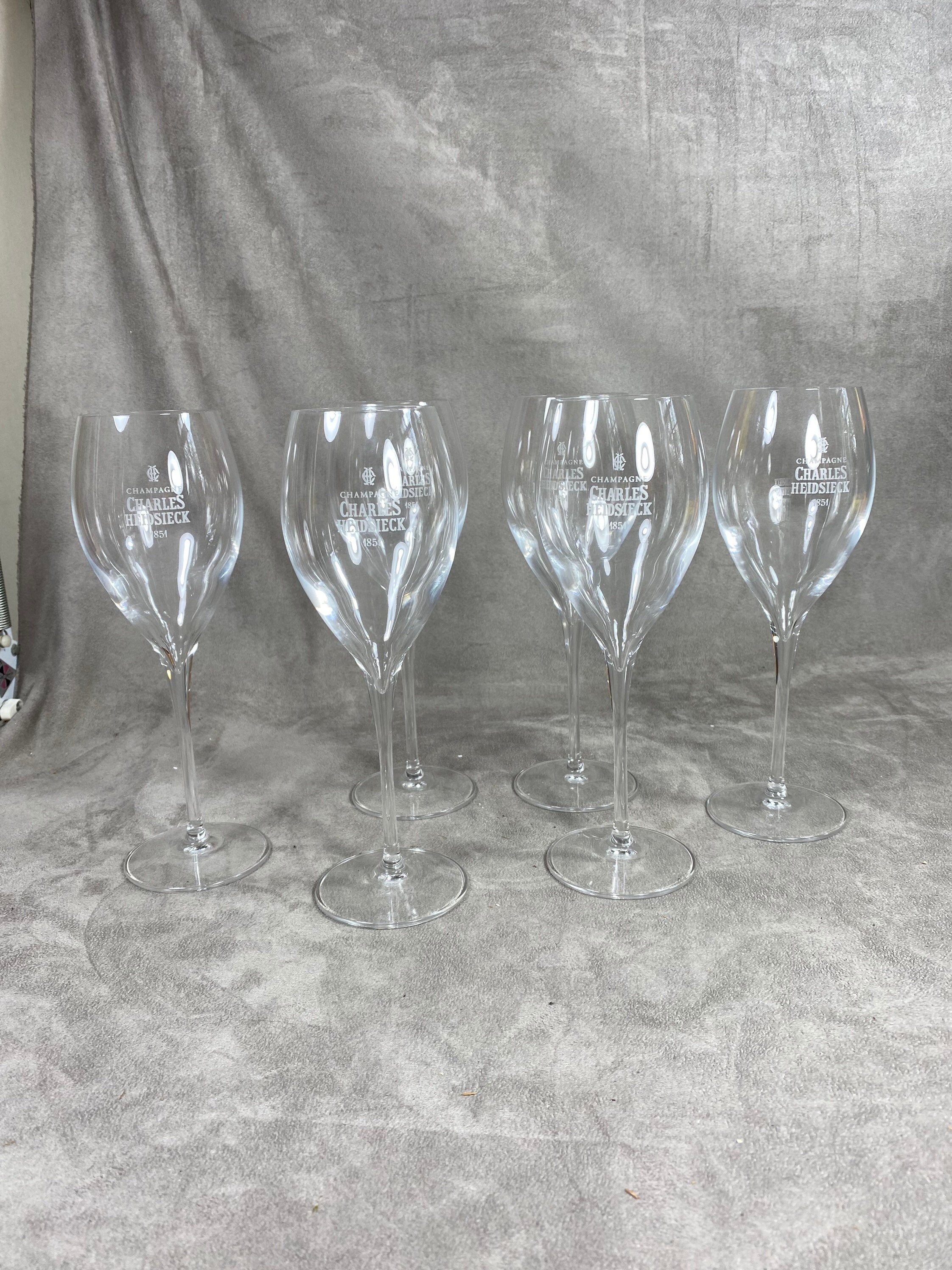 Lot De 6 Flutes En Cristal