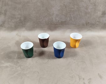 Lot De 5 Tasses Froissées Revol - Céramique Française, Multicolore