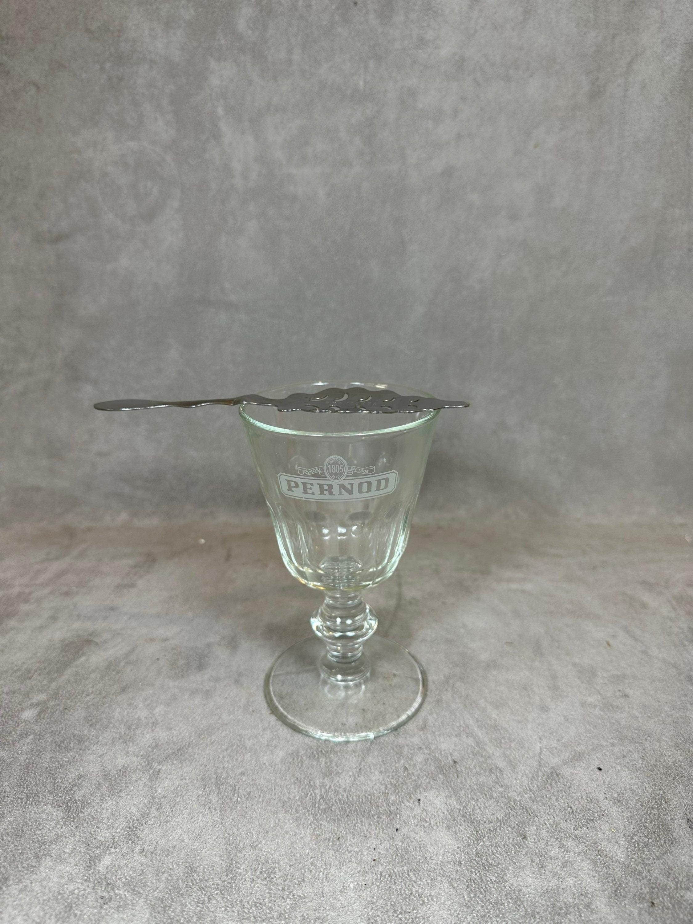 Rare Set à Absinthe Français Vintage – 10 Verres + Cuillères + Sous-verres + Dosette – Collection