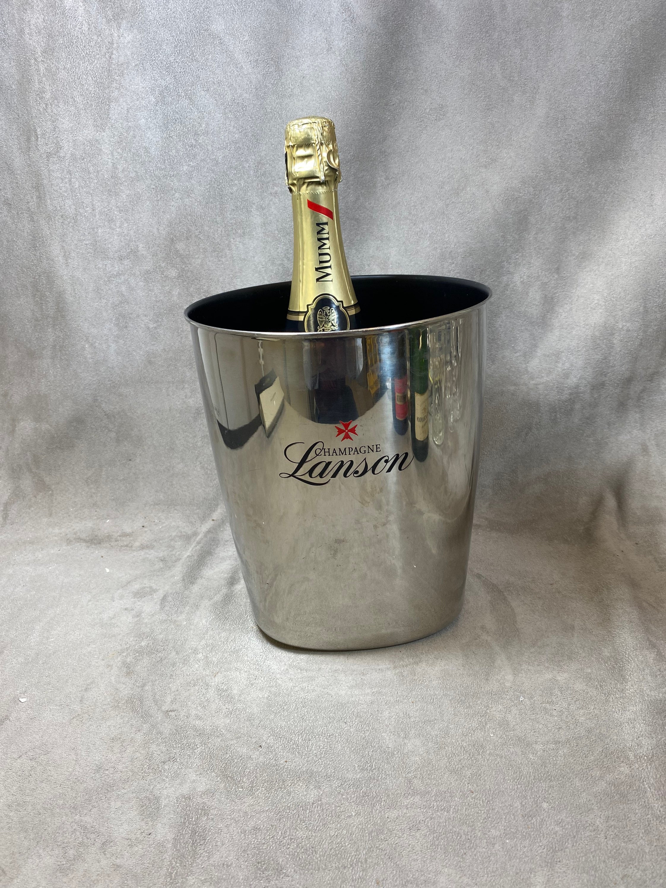 Seau à Champagne Lanson en Inox Champagne Vintage