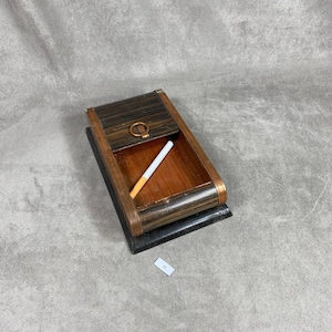 Vintage wooden cigarette box dispenser Made in France