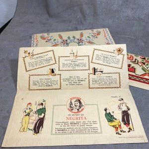 Set mit 3 Hotelumschlägen mit Werbung für Rhum NEGRITA. Hergestellt in Frankreich, Vintage 1970