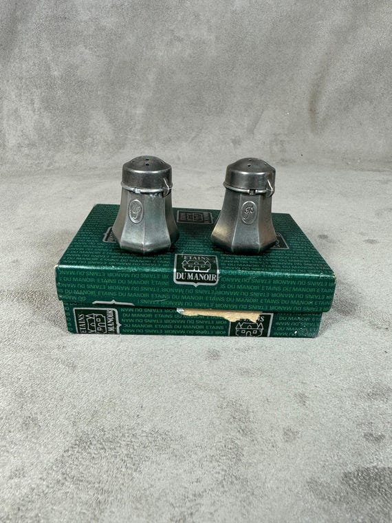 Ancien pied de lampe en étain électrifié - Label Emmaüs