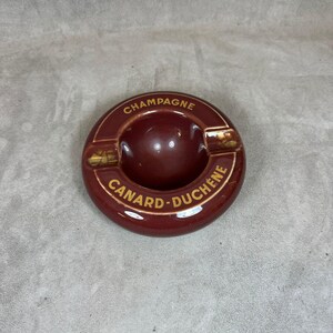 Cinzeiro Bordeaux Vintage Canard-Duchêne Fabricado na França