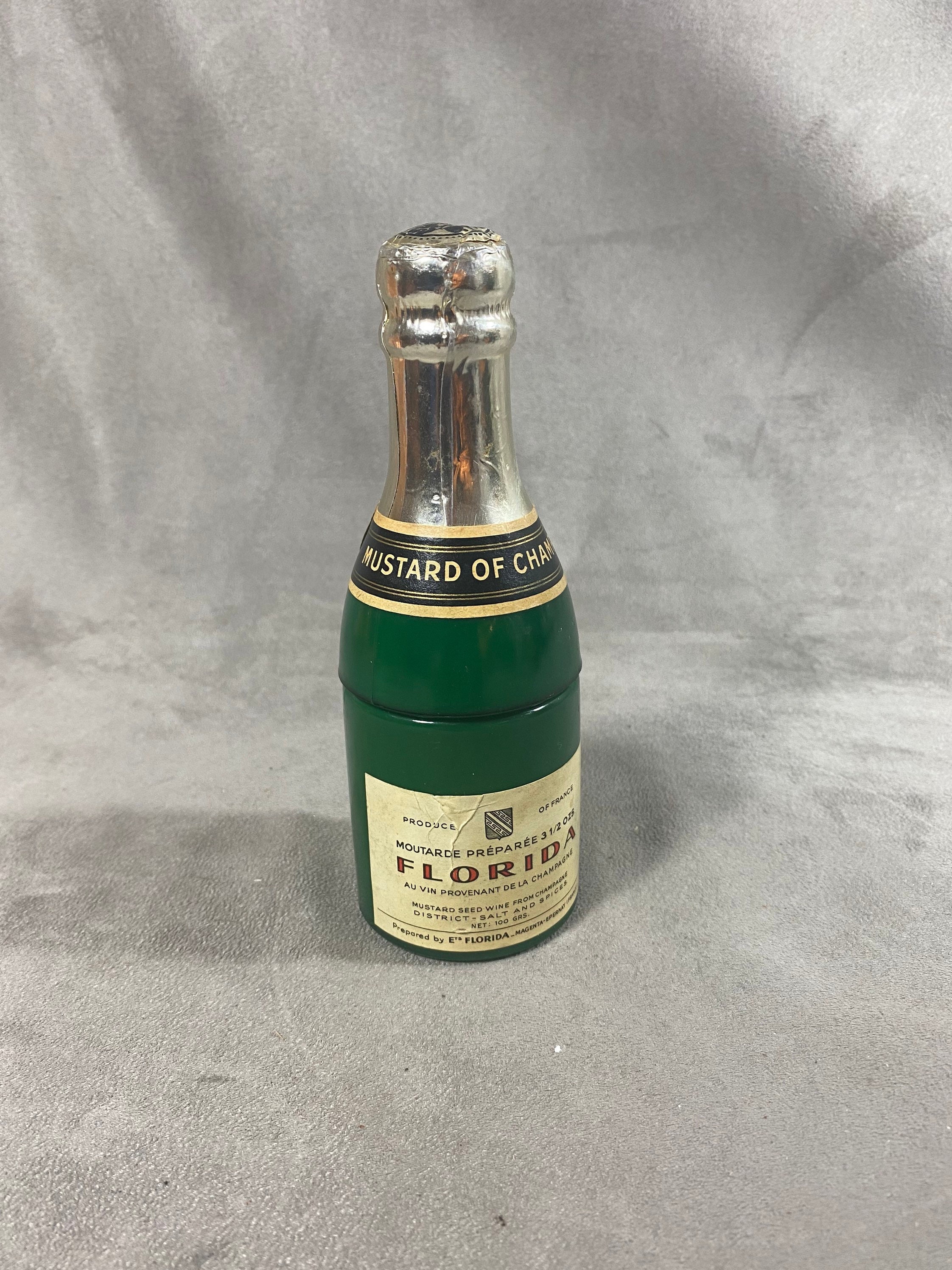 Moutardier Florida Epernay Moutarde de Champagne Made in France Années 1980