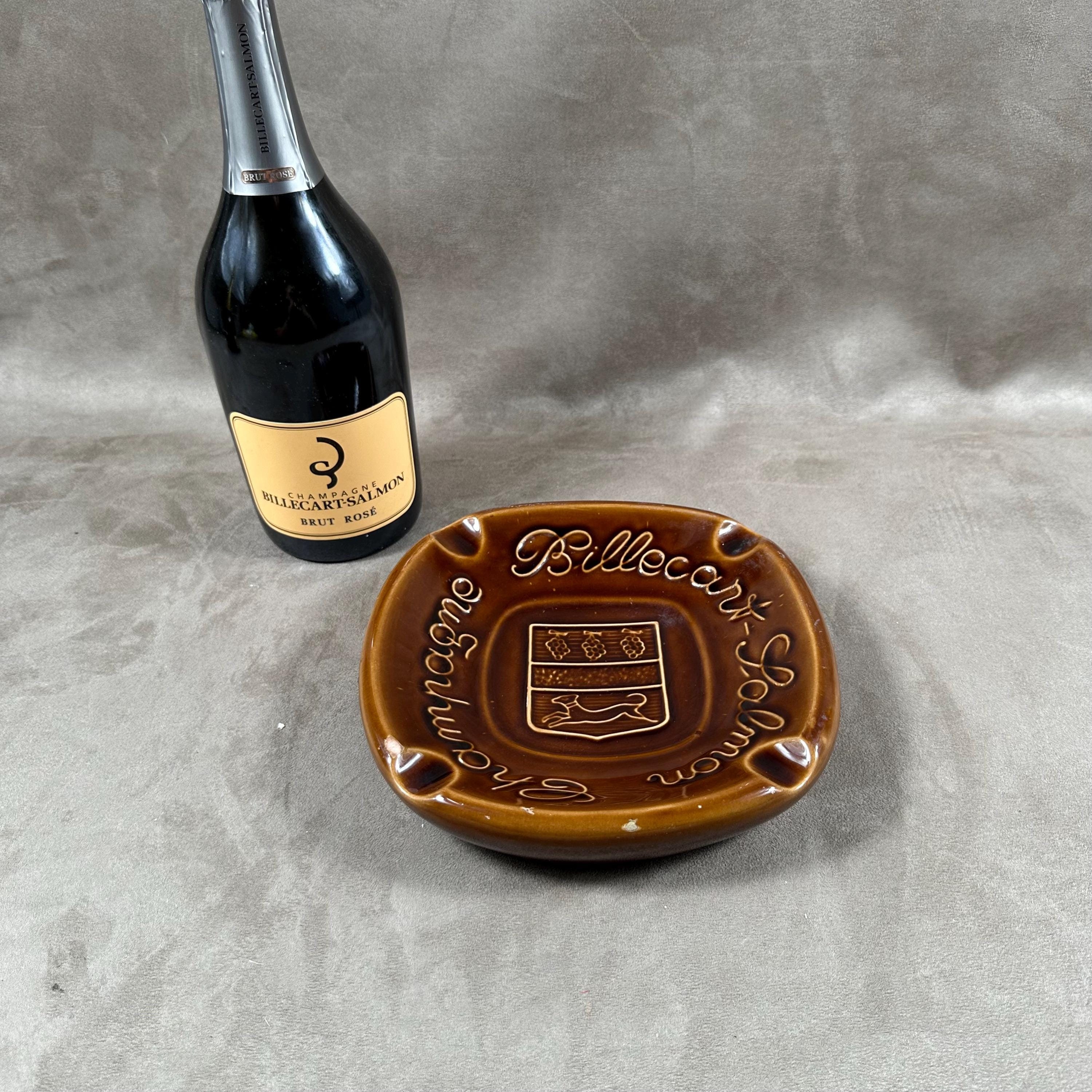 XXL シャンパン ビルカール サーモン灰皿 ヴィンテージ ブラウン