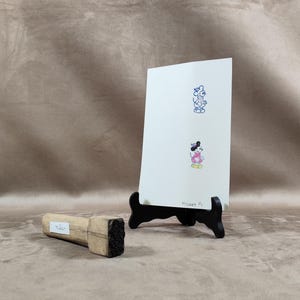 RARE Tampon Walt Disney par BEROYE en bois et métal en forme Mickey Made in France Vintage 1950