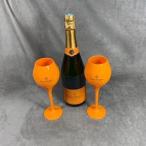 Set of 2 Vintage plexiglass flute Veuve Clicquot Ponsardin