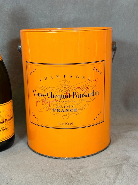 Boîte en métal vintage Veuve Clicquot Pot de peinture des années 90