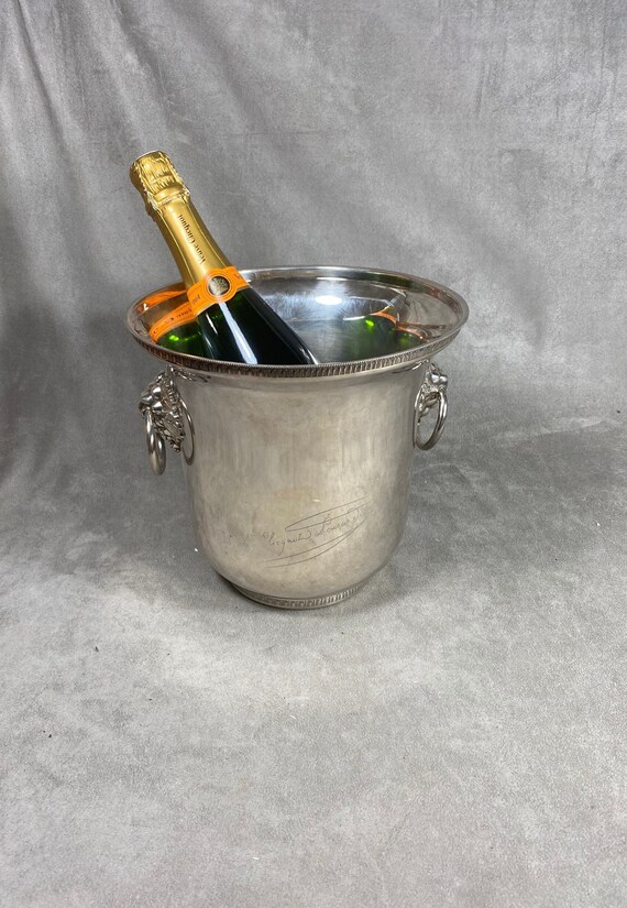 VERY RARE Veuve Clicquot Beautiful Silver Metal Bucket for