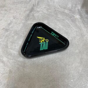 Glass Advertising Ashtray TAI Transports Aériens Intercontinentaux Airline, Made in France, Vintage 1960