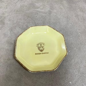 Advertising Porcelain Ashtray, Hotel Brenner Baden Baden, by Bavaria Tirschenreuth, Made in Germany, Vintage 1980