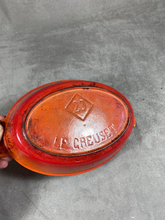 rare petit dessous de plat Le Creuset vintage orange 12,5 cm Blanc - Vendu
