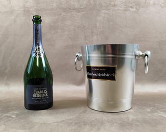 Vintage Charles Heidsieck champagne bucket – Aluminium ice bucket – French bar decor