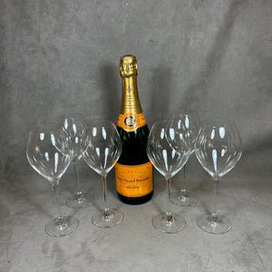 SELTENE 6 Vintage Veuve Clicquot Ponsardin Glas Trendy Prestige Flöte