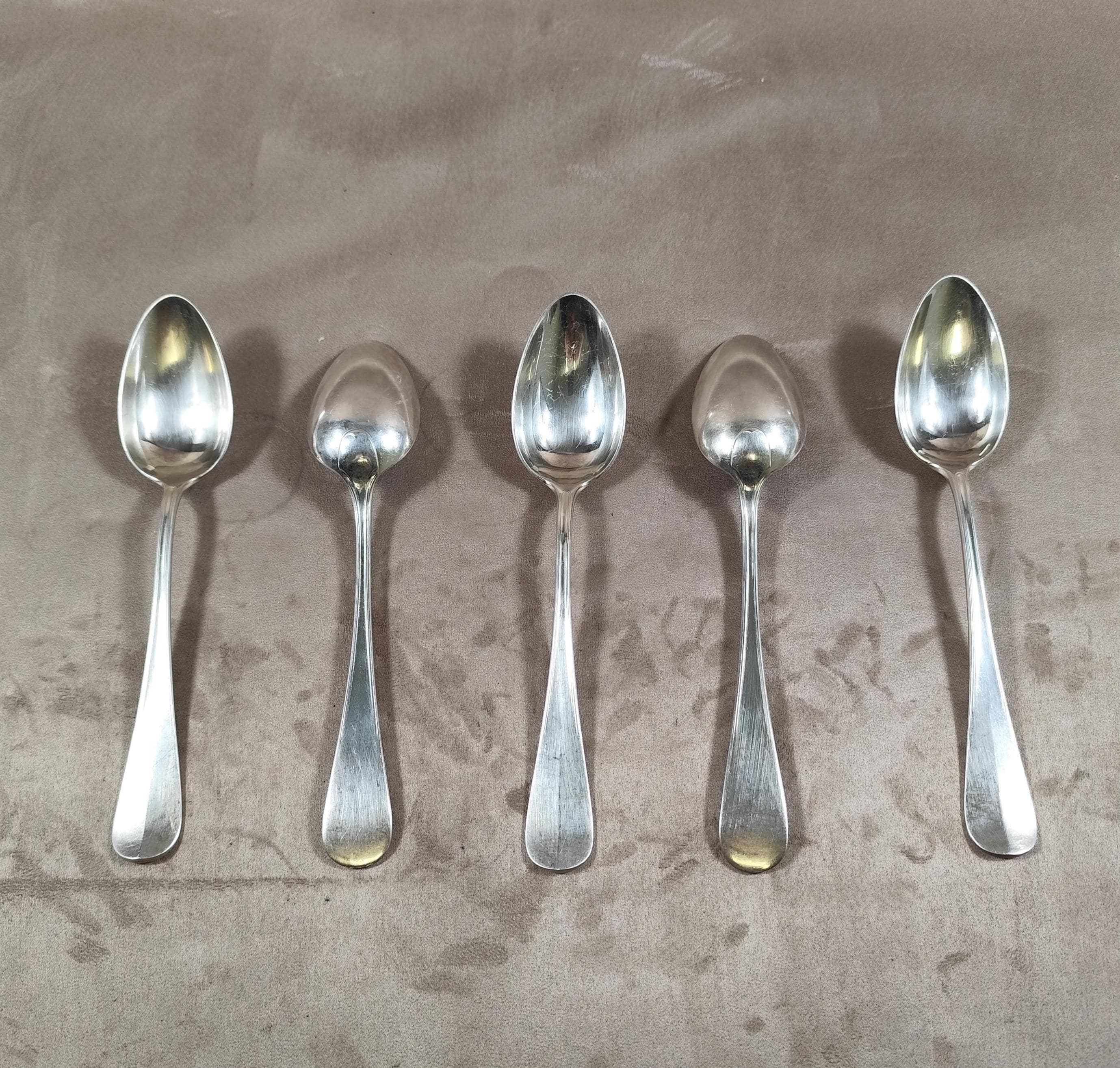 Cuillère à bouillie CHRISTOFLE métal Argenté Modèle ART DECO Couvert