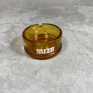 Vintage French St Rapha\u00ebl Ashtray Amber Glass Round Shaped Advertising Made In France Trinket Dish Bar Bistro Brasserie ap\u00e9ritif Smoker Gift