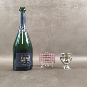Mini champagne koeler Charles Heidsieck in verzilverd metaal – Vintage