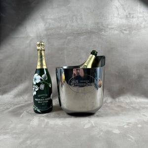 RARE Perrier-Jouët Champagne bucket in silver metal Perrier-Jouët 1970s